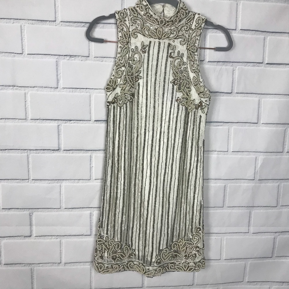 X by NBD Pearl Beads Sequence Lace RIta Dress XS